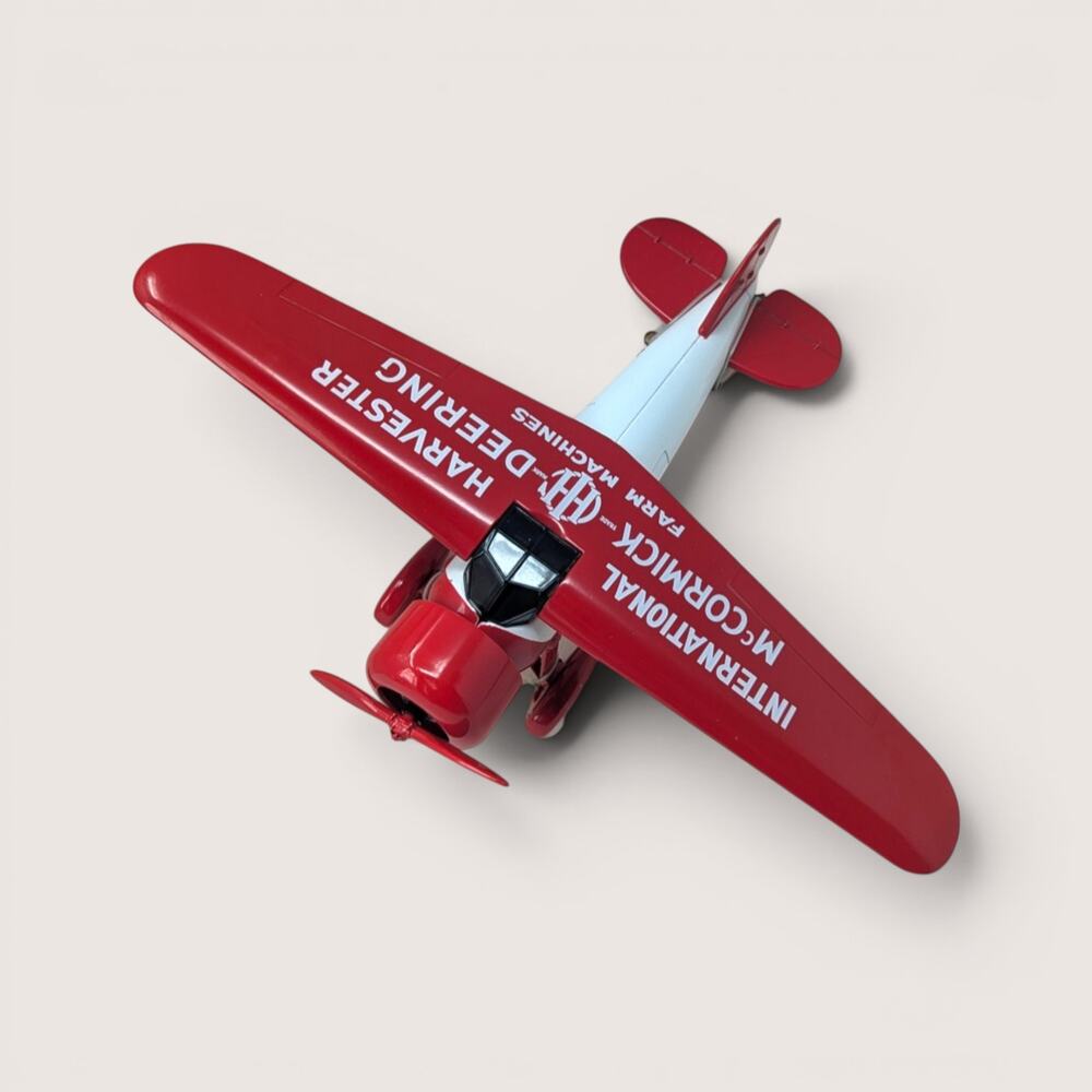 1990s Die Cast 1932 Lockheed Vega Airplane Bank International Harvester